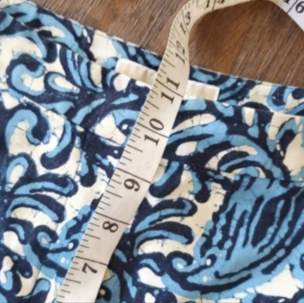 NEW Michael Kors Blue Cotton Paisley Short 14